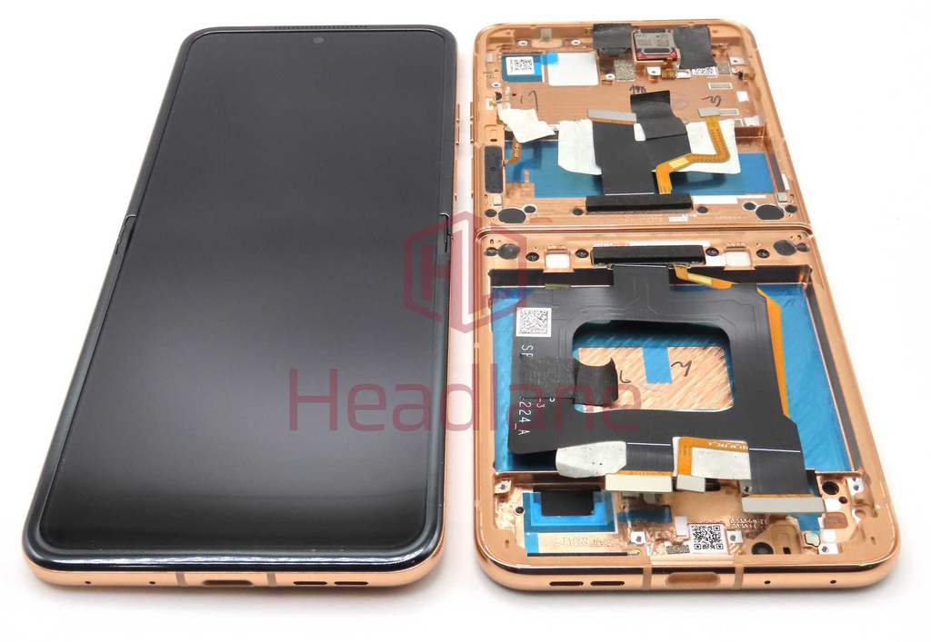 Motorola XT2451 Razr 50 Ultra Inner / Main LCD Display / Screen + Touch - Peach Fuzz