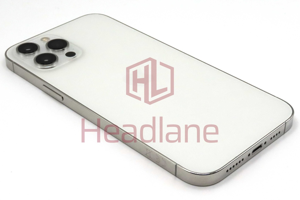 iPhone 12 Pro Max Back / Battery Cover + Small Parts - Silver (Pulled - Grade C)