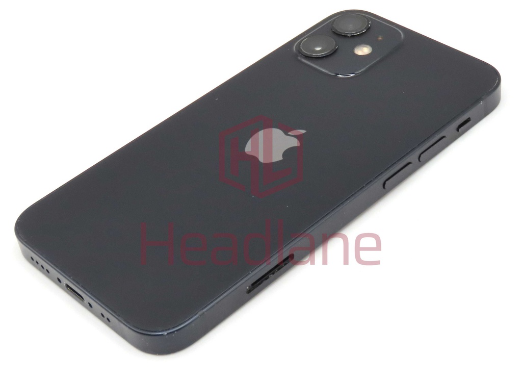 Apple iPhone 12 Mini Back / Battery Cover + Small Parts - Black (Pulled - Grade C)