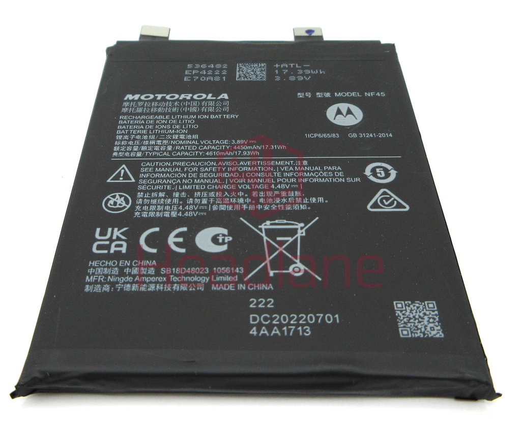 Motorola XT2241 Edge 30 Ultra NF45 4610mAh Internal Battery