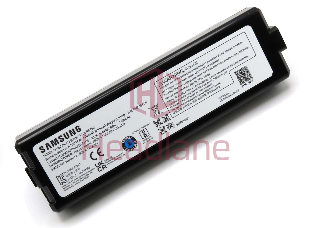 Samsung VR30T80313 VR8500T VR30T85513 Jet Bot Jet Bot+ Robot Vacuum VCA-RBT80 2400mAh Battery