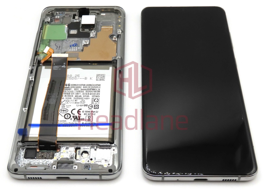 Samsung SM-G988 Galaxy S20 Ultra LCD Display / Screen + Touch + Battery - White (No Camera)