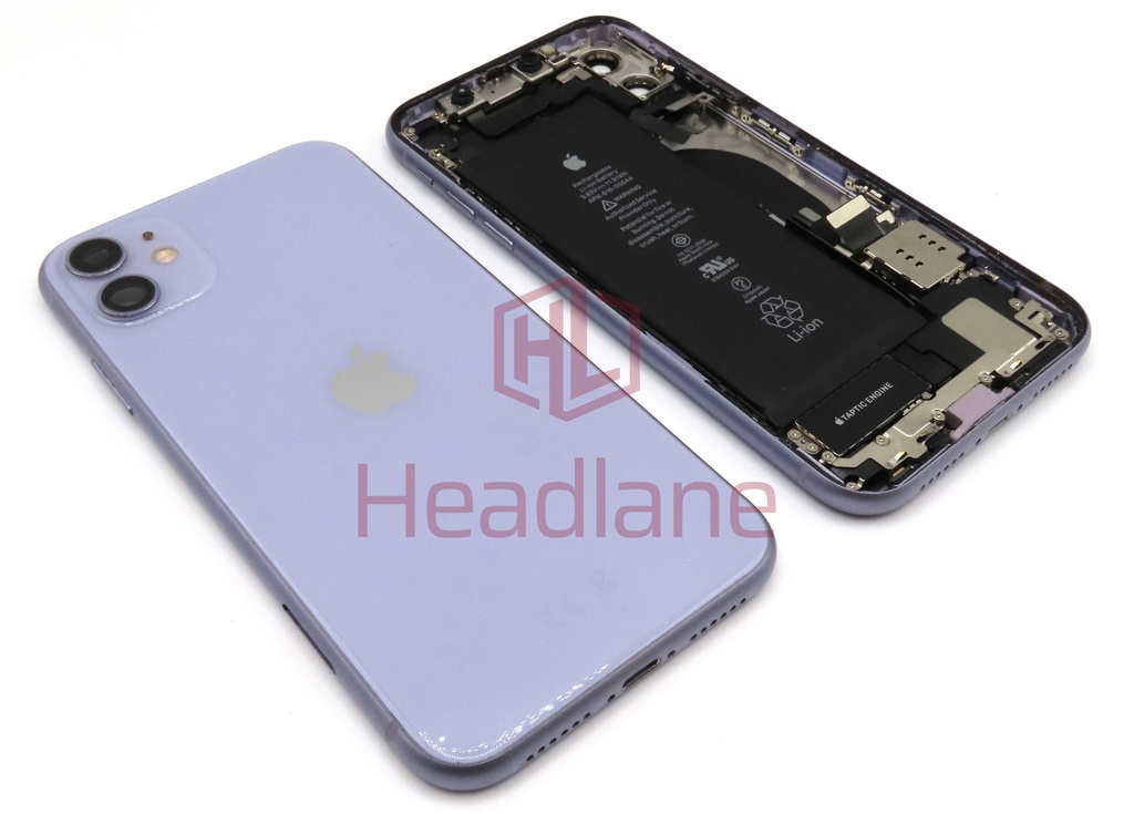 Apple iPhone 11 Back / Battery Cover + Small Parts - Purple (Pulled - Grade C) (No Camera)