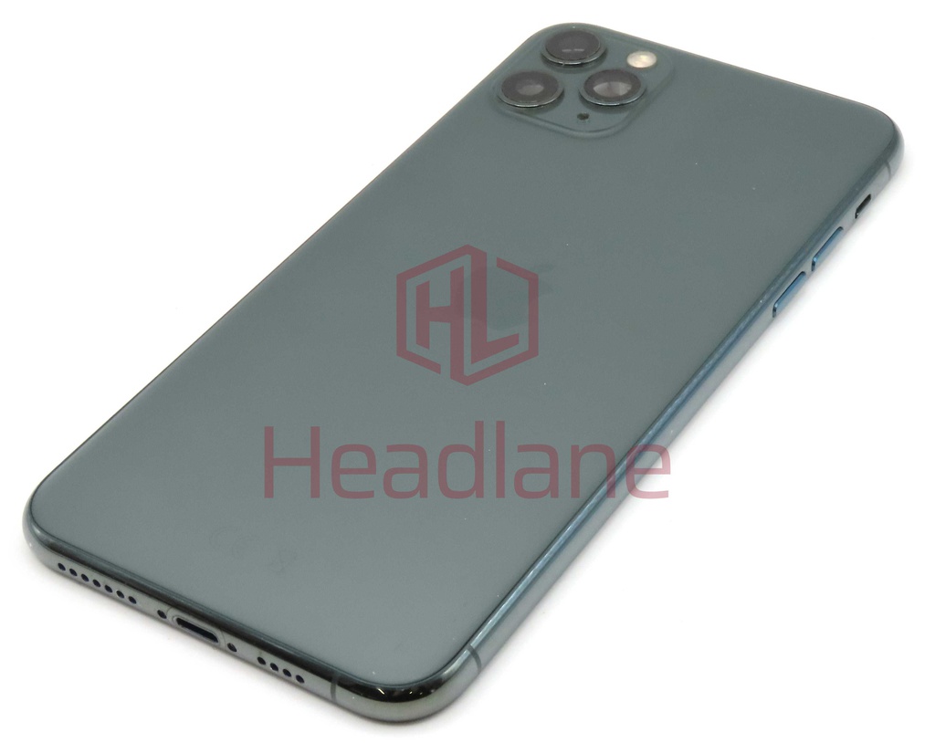 Apple iPhone 11 Pro Max Back / Battery Cover + Small Parts - Midnight Green (Pulled - Grade C) (No Camera)