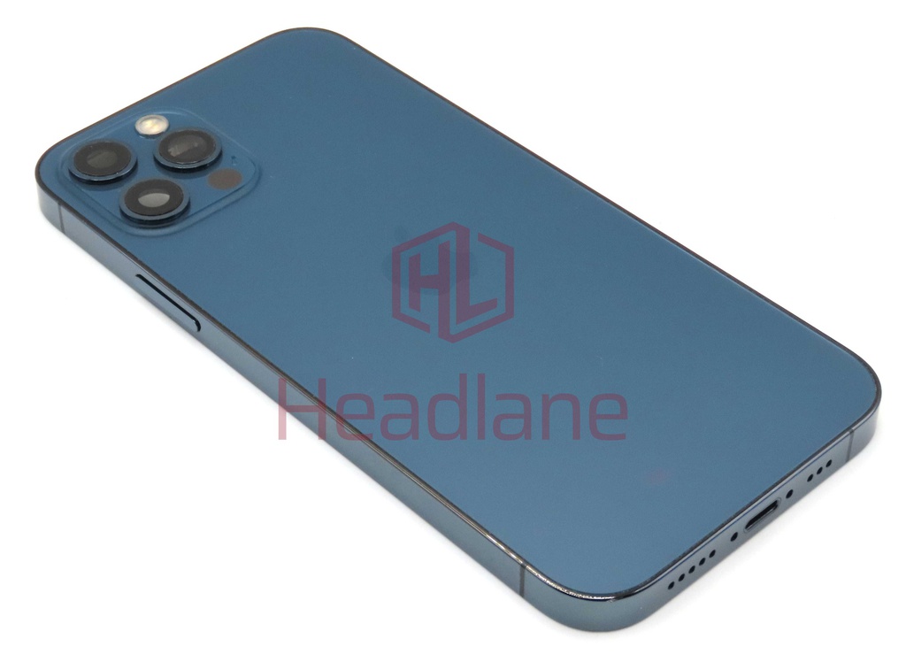 Apple iPhone 12 Pro Back / Battery Cover + Small Parts - Blue (Grade B) (No Camera)