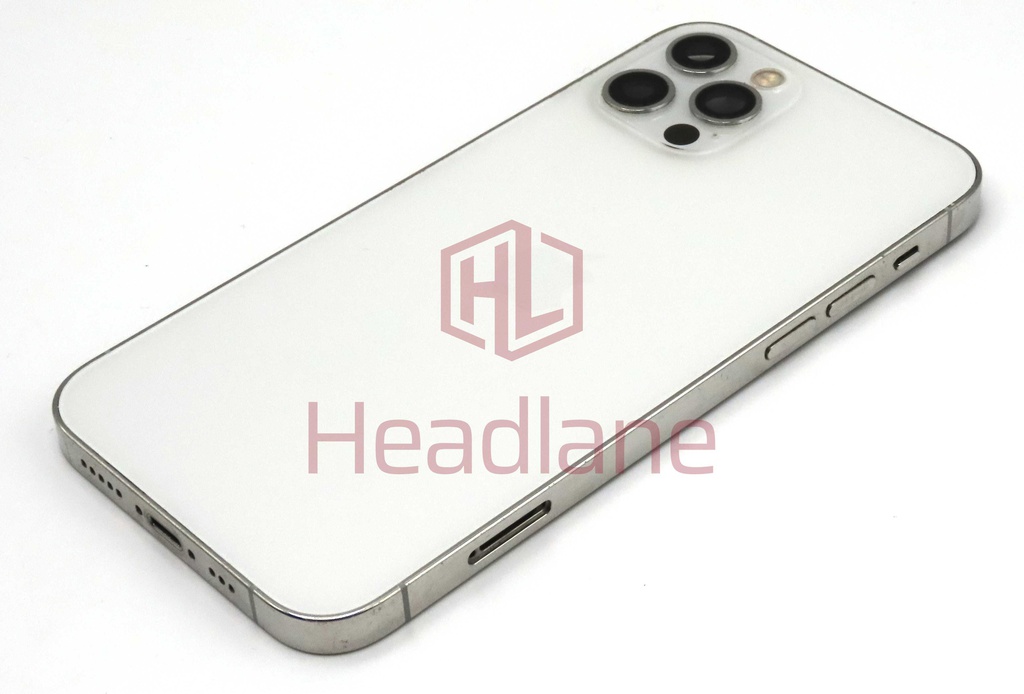 Apple iPhone 12 Pro Back / Battery Cover + Small Parts - Silver (Grade C) (No Camera)