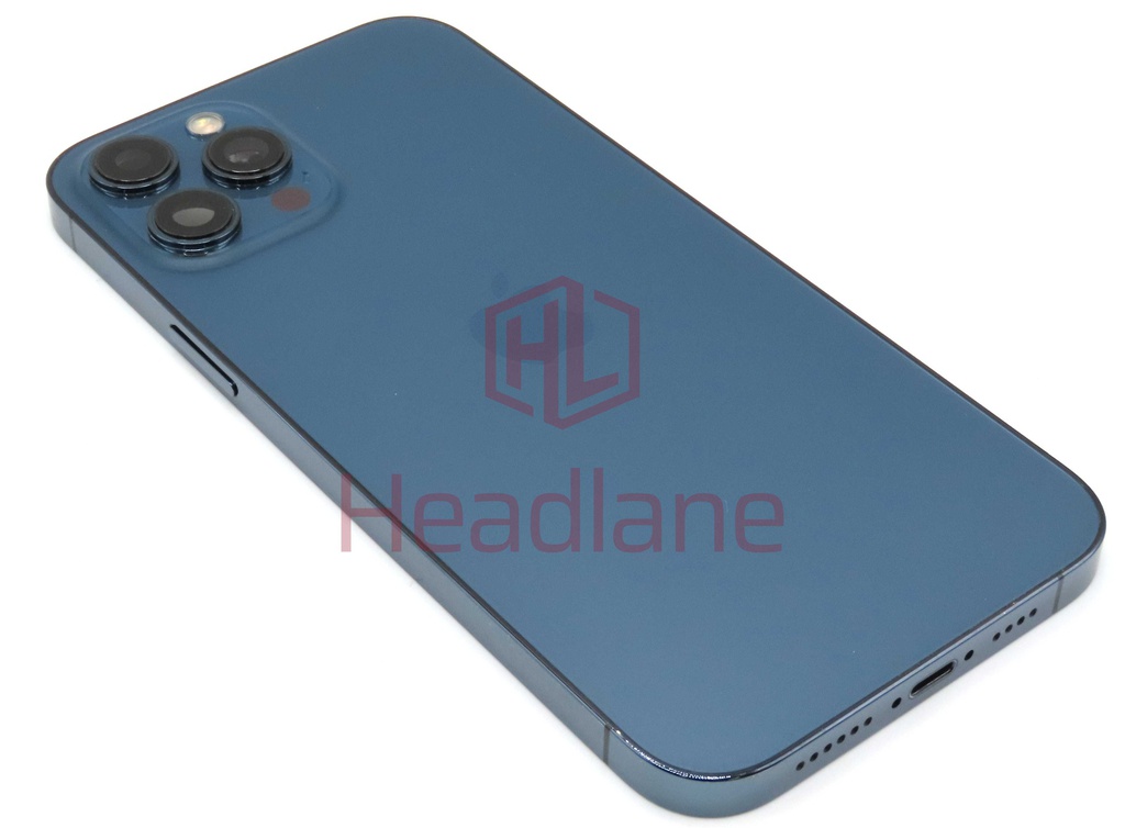 iPhone 12 Pro Max Back / Battery Cover + Small Parts - Blue (Pulled - Grade B) (No Camera)