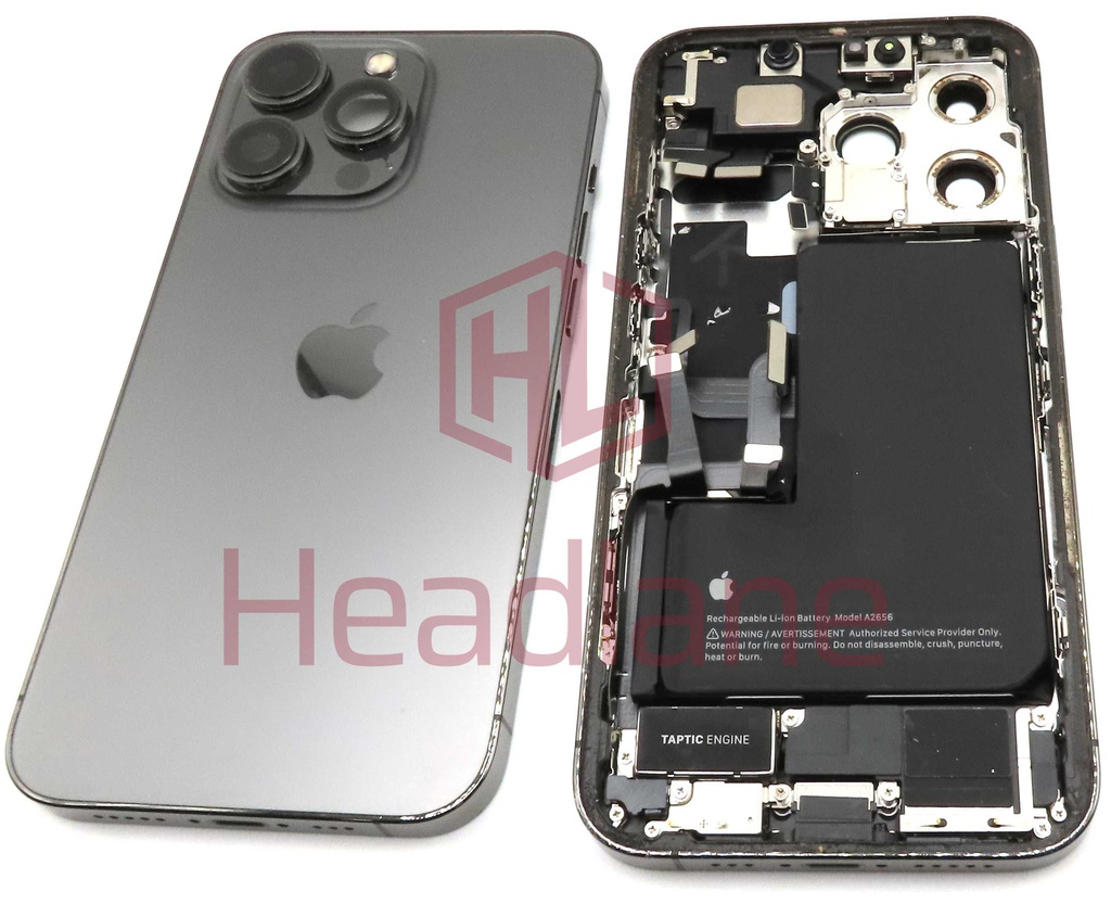 iPhone 13 Pro Back / Battery Cover + Small Parts - Graphite (Pulled - Grade C) (No Camera)