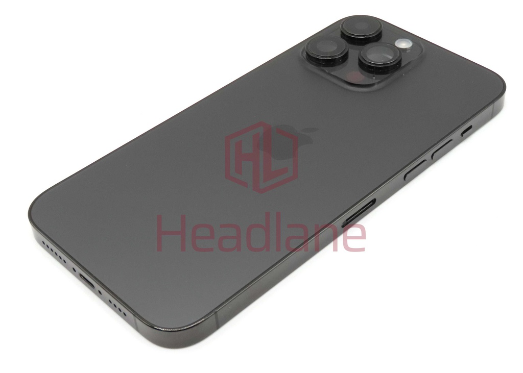 iPhone 14 Pro Max Back / Battery Cover + Small Parts - Black (Pulled - Grade B) (No Camera)