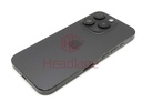 Apple iPhone 15 Pro Max Back / Battery Cover + Small Parts - Black Titanium (Pulled - Grade C) (No Camera)