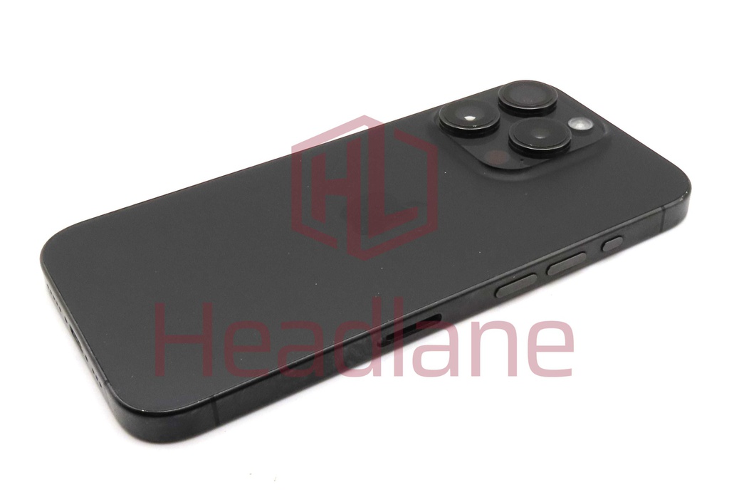 iPhone 15 Pro Back / Battery Cover + Small Parts - Black Titanium (Pulled - Grade C)