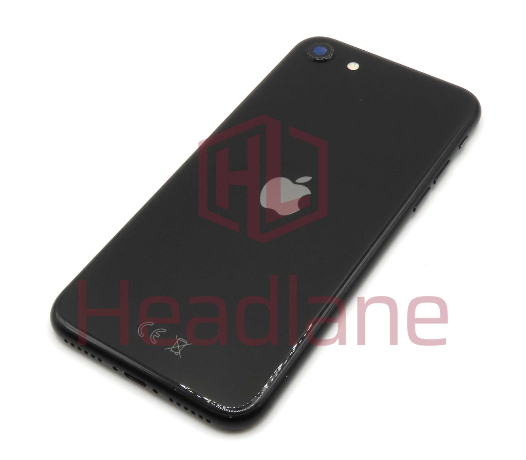 iPhone SE (2nd Gen) Back / Battery Cover + Small Parts - Black (Pulled - Grade B) (No Camera)