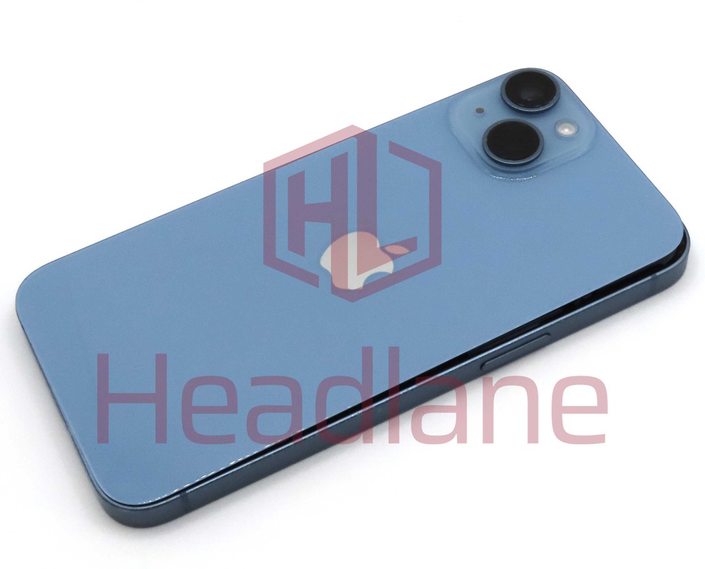 iPhone 14 Back / Battery Cover + Small Parts - Blue (Pulled - Grade C) (No Camera)