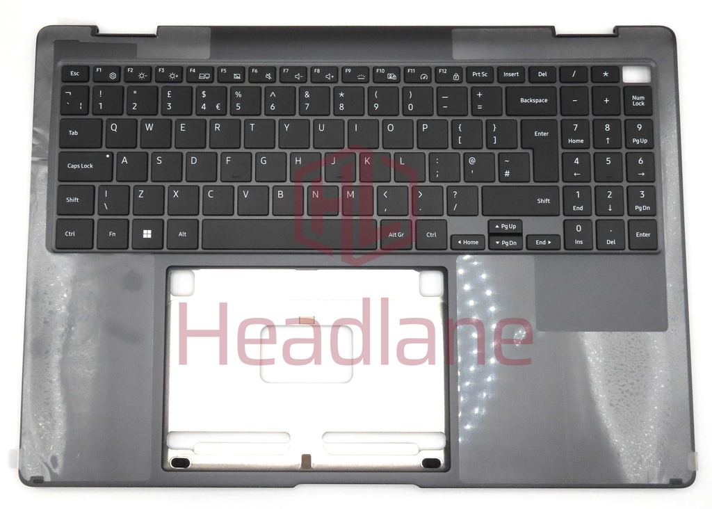 Samsung NP965QFG Galaxy Book3 Pro 360 5G Top Cover + Keyboard (UK QWERTY) - Graphite