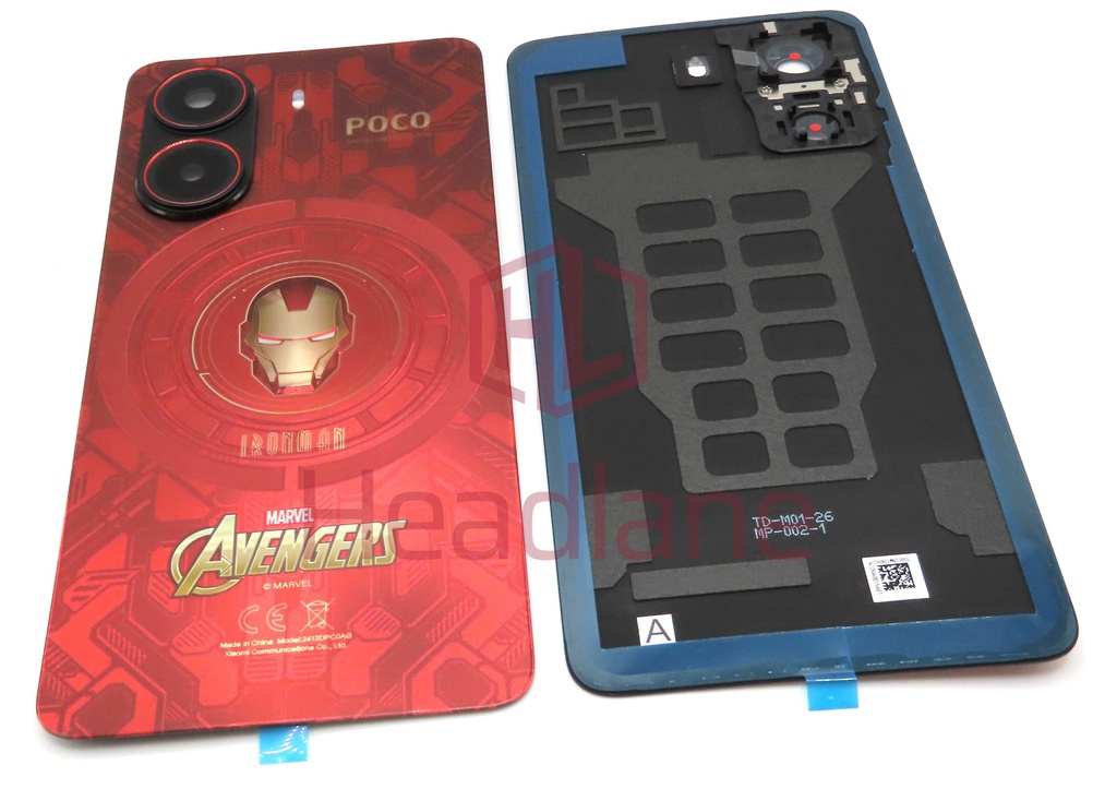 Xiaomi Poco X7 Pro Back / Battery Cover - Red / Iron Man Edition