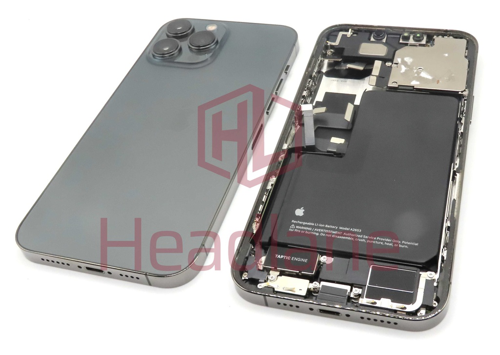 iPhone 13 Pro Max Back / Battery Cover + Small Parts - Graphite (Pulled - Grade B)