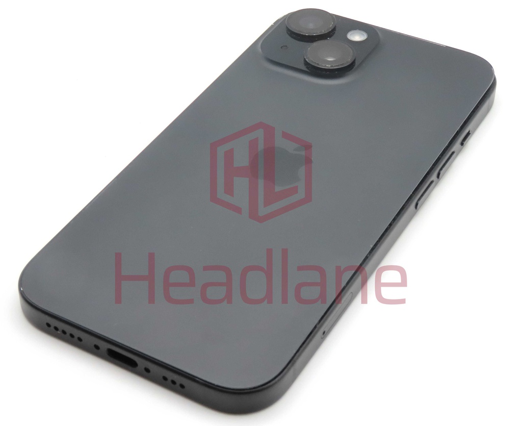iPhone 15 Back / Battery Cover + Small Parts - Black (Pulled - Grade C)