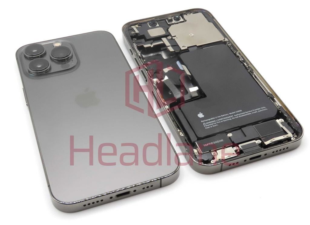 iPhone 13 Pro Back / Battery Cover + Small Parts - Graphite (Pulled - Grade B)