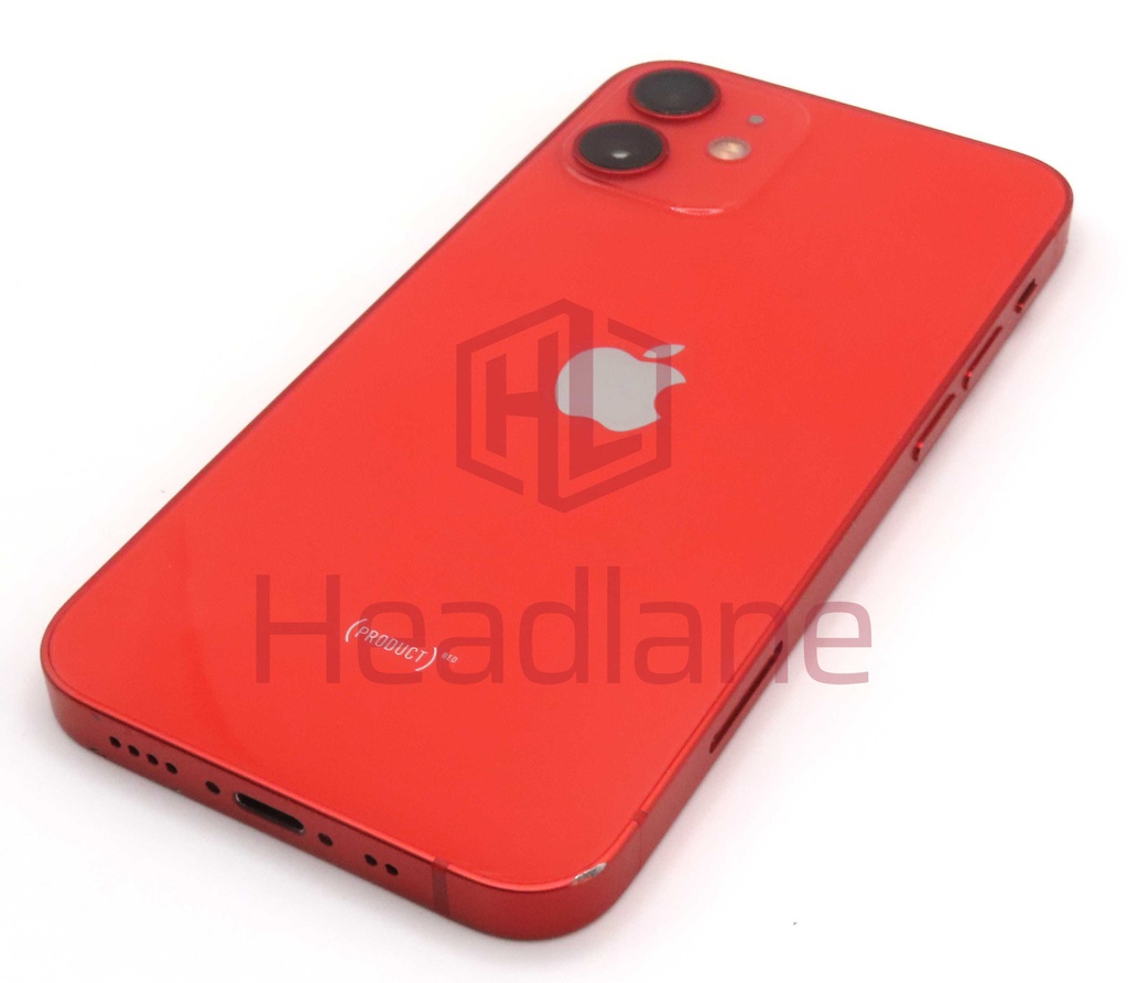 Apple iPhone 12 Mini Back / Battery Cover + Small Parts - Red (Pulled - Grade C)