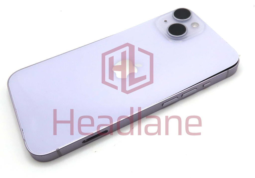 iPhone 14 Back / Battery Cover + Small Parts - Purple (Pulled - Grade B)