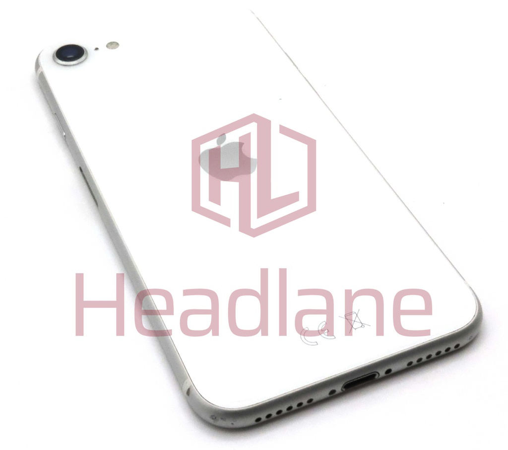 iPhone SE (2nd Gen) Back / Battery Cover + Small Parts - White (Pulled - Grade C)