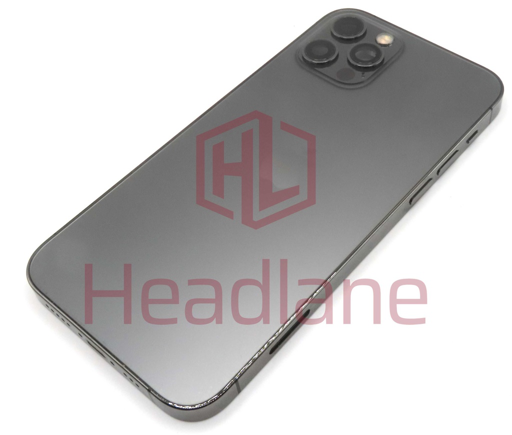 Apple iPhone 12 Pro Back / Battery Cover + Small Parts - Graphite (Grade C) (No Camera)