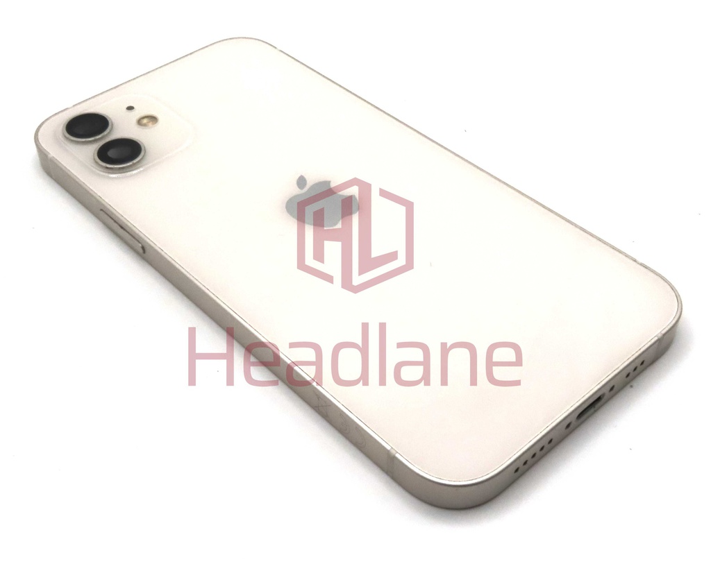 iPhone 12 Back / Battery Cover + Small Parts - Silver (Pulled - Grade C) (No Camera)