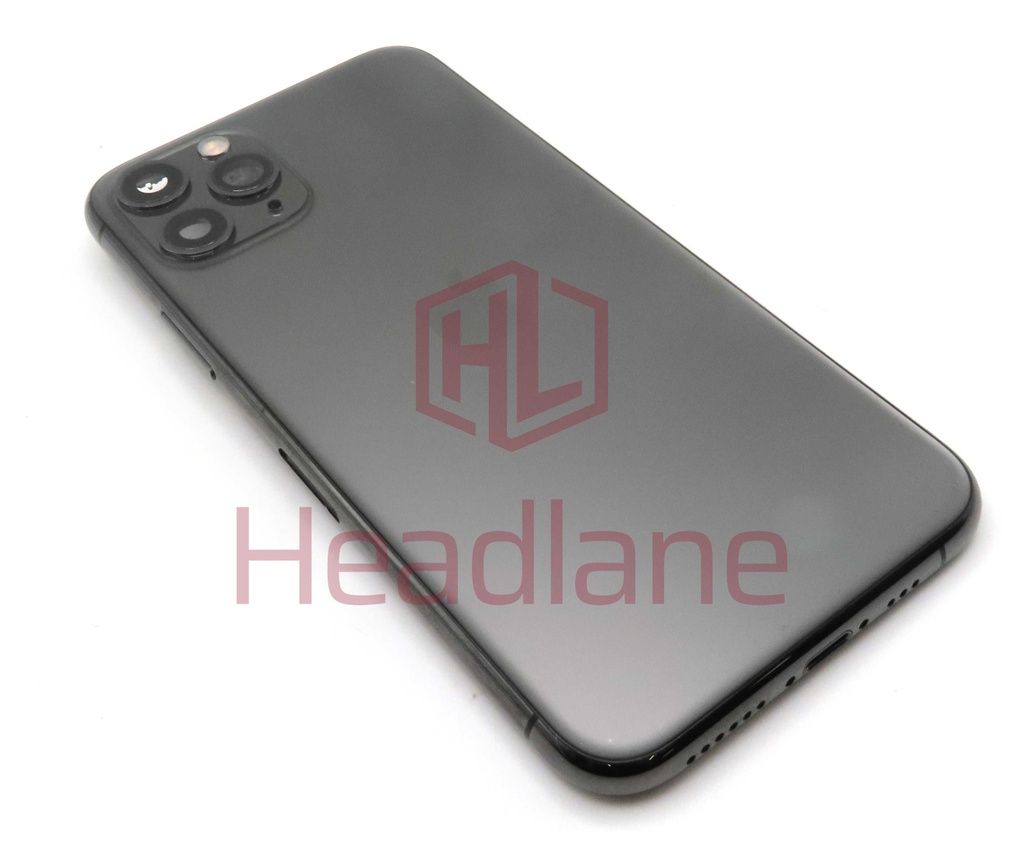 Apple iPhone 11 Pro Back / Battery Cover + Small Parts - Space Grey (Pulled - Grade C) (No Camera)