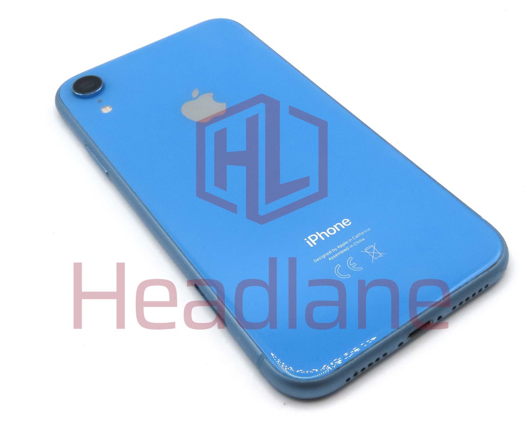Apple iPhone XR Back / Battery Cover + Small Parts - Blue (Pulled - Grade B) (No Camera)