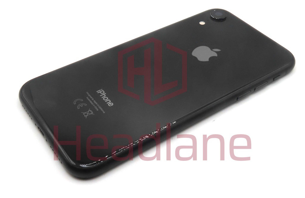 Apple iPhone XR Back / Battery Cover + Small Parts - Black (Pulled - Grade C) (No Camera)