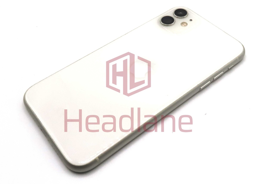 Apple iPhone 11 Back / Battery Cover + Small Parts - White (Pulled - Grade A) (No Camera)
