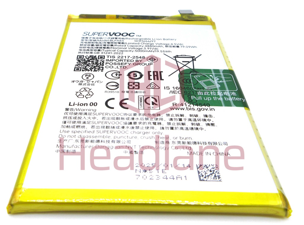 Realme RMX3930 RMX3939 C61 C63 BLPA83 5000mAh Battery
