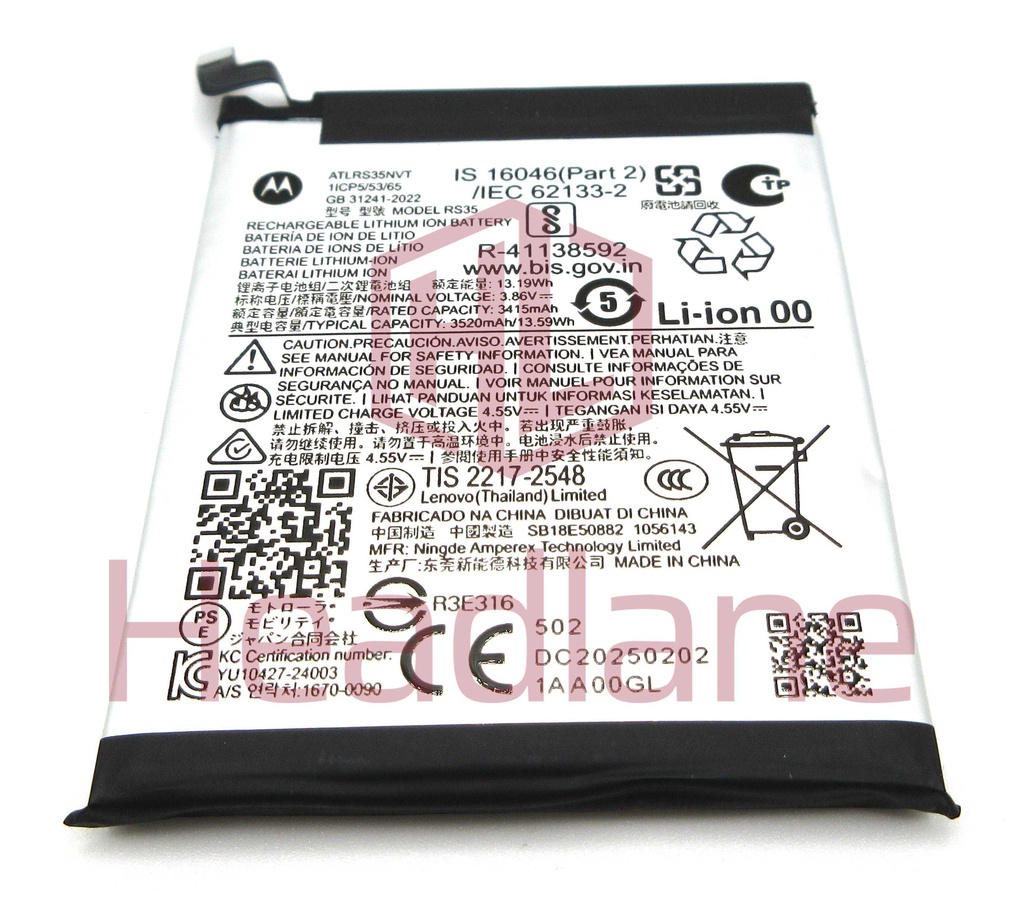 Motorola XT2551 Razr 60 Ultra RS35 3520mAh Battery