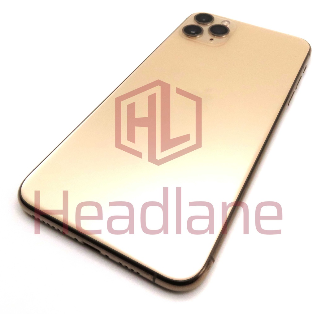 Apple iPhone 11 Pro Max Back / Battery Cover + Small Parts - Gold (Pulled - Grade A)