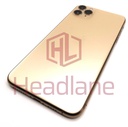 Apple iPhone 11 Pro Max Back / Battery Cover + Small Parts - Gold (Pulled - Grade A)