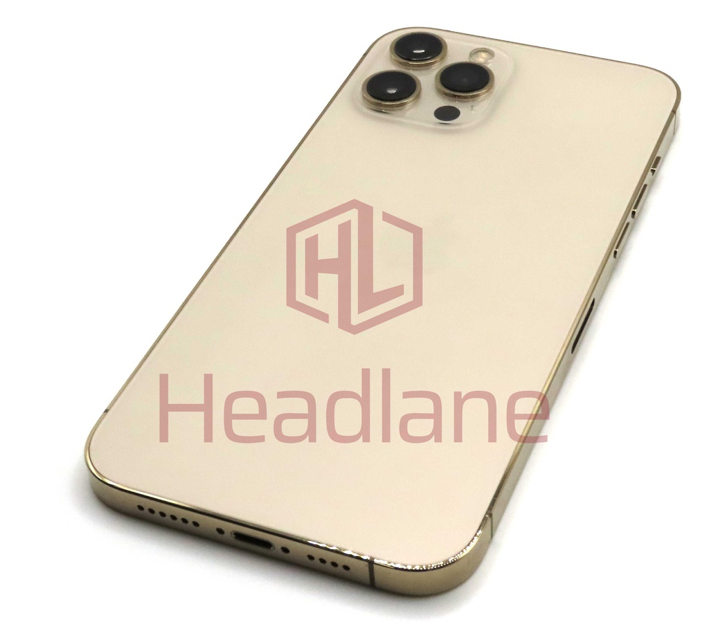 iPhone 12 Pro Max Back / Battery Cover + Small Parts - Gold (Pulled - Grade A)