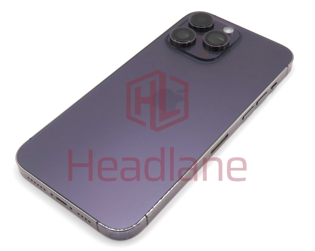 iPhone 14 Pro Max Back / Battery Cover + Small Parts - Purple (Pulled - Grade C) (No Camera)