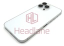 iPhone 14 Pro Max Back / Battery Cover + Small Parts - Silver (Pulled - Grade C) (No Camera)