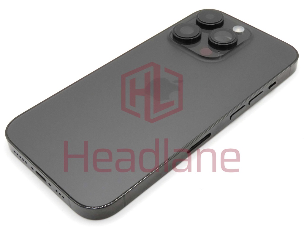 iPhone 14 Pro Back / Battery Cover + Small Parts - Black (Pulled - Grade B) (No Camera)