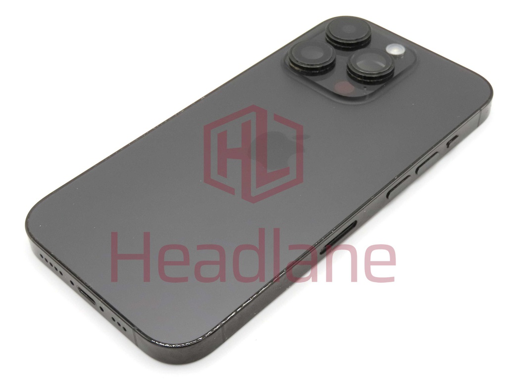 iPhone 14 Pro Back / Battery Cover + Small Parts - Black (Pulled - Grade C) (No Camera)