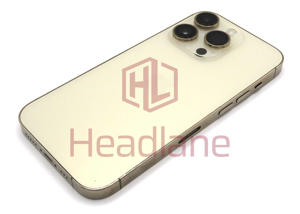 iPhone 14 Pro Back / Battery Cover + Small Parts - Gold (Pulled - Grade B)