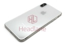 Apple iPhone XS Max Back / Battery Cover + Small Parts - Silver (Pulled - Grace C) (No Camera)