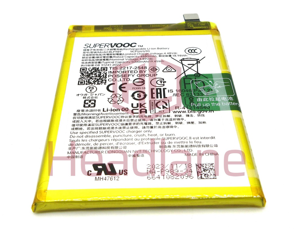 OnePlus Nord CE 3 Lite / N30 Oppo CPH2529 A98 BLP989 5000mAh Internal Battery
