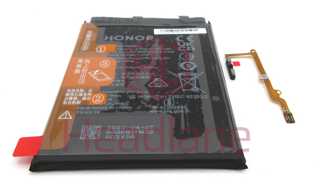 Honor Magic4 Lite Fingerprint Reader / Sensor + HB466596EFW 4800mAh Battery - Silver