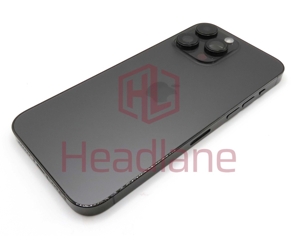 iPhone 14 Pro Max Back / Battery Cover + Small Parts - Black (Pulled - Grade B) (No Camera) (No Battery)