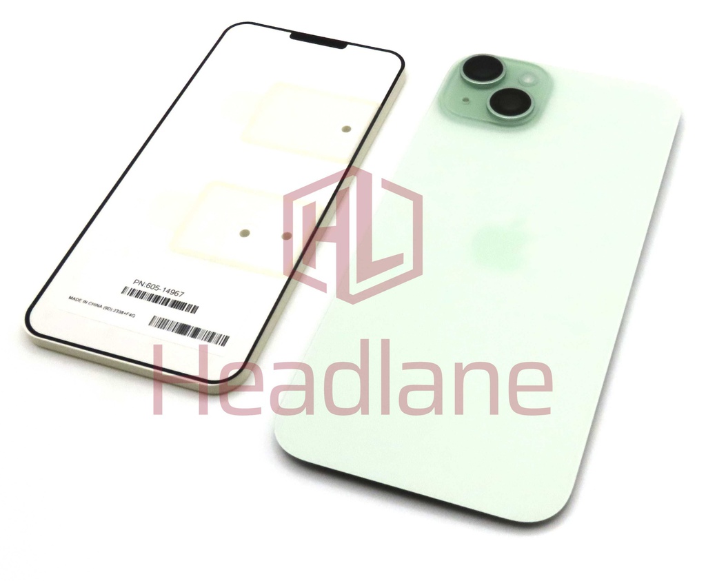 Apple iPhone 15 Plus Back / Battery Cover - Green (Service Pack)