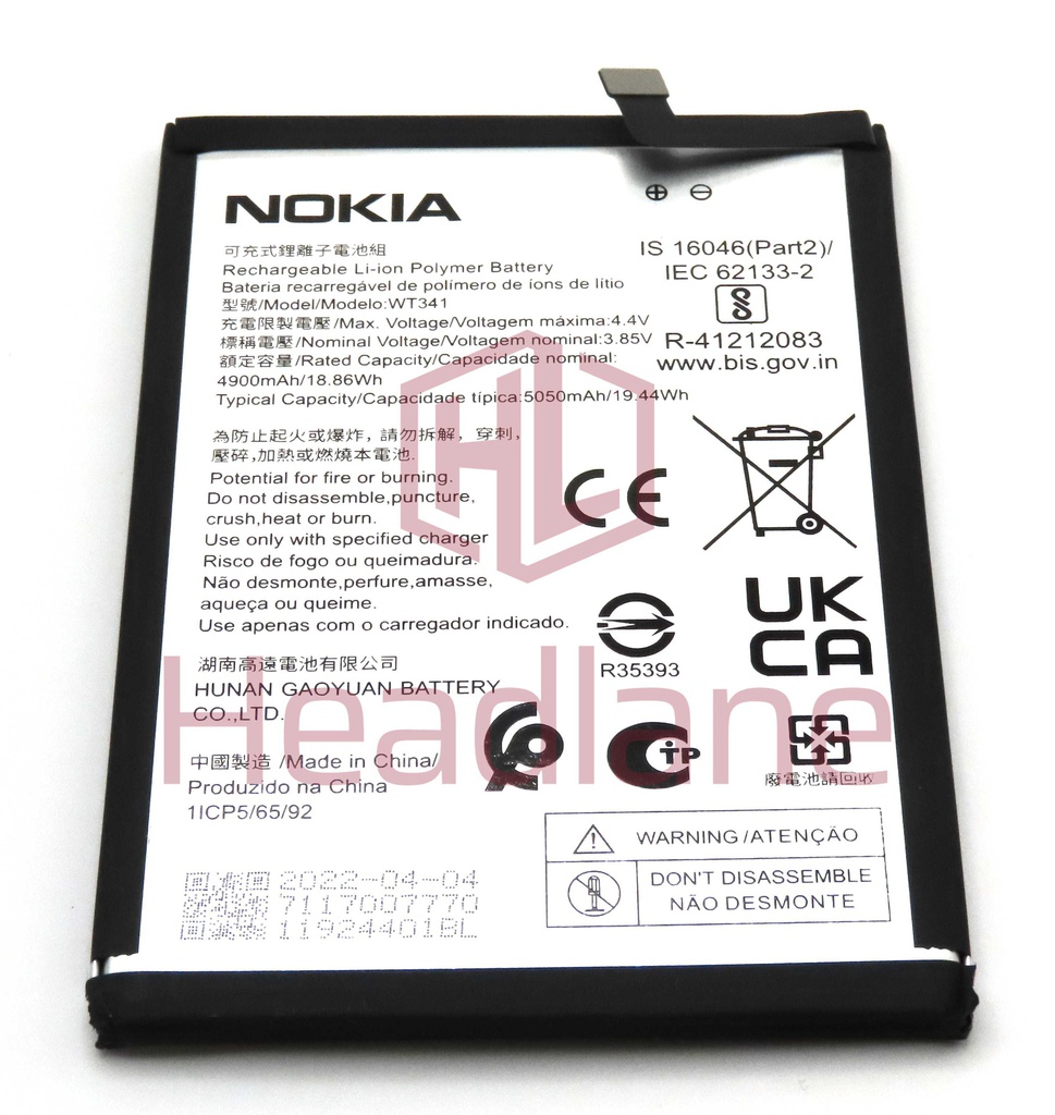 Nokia TA-1418 G21 WT341 5050mAh Battery