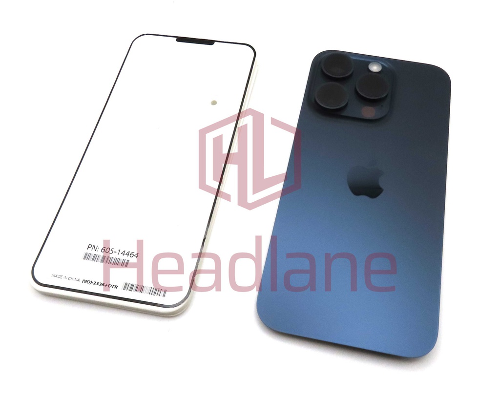 Apple iPhone 15 Pro Back / Battery Cover - Blue Titanium (Service Pack)