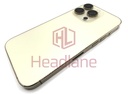 iPhone 14 Pro Back / Battery Cover + Small Parts - Gold (Pulled - Grade C) (No Camera)