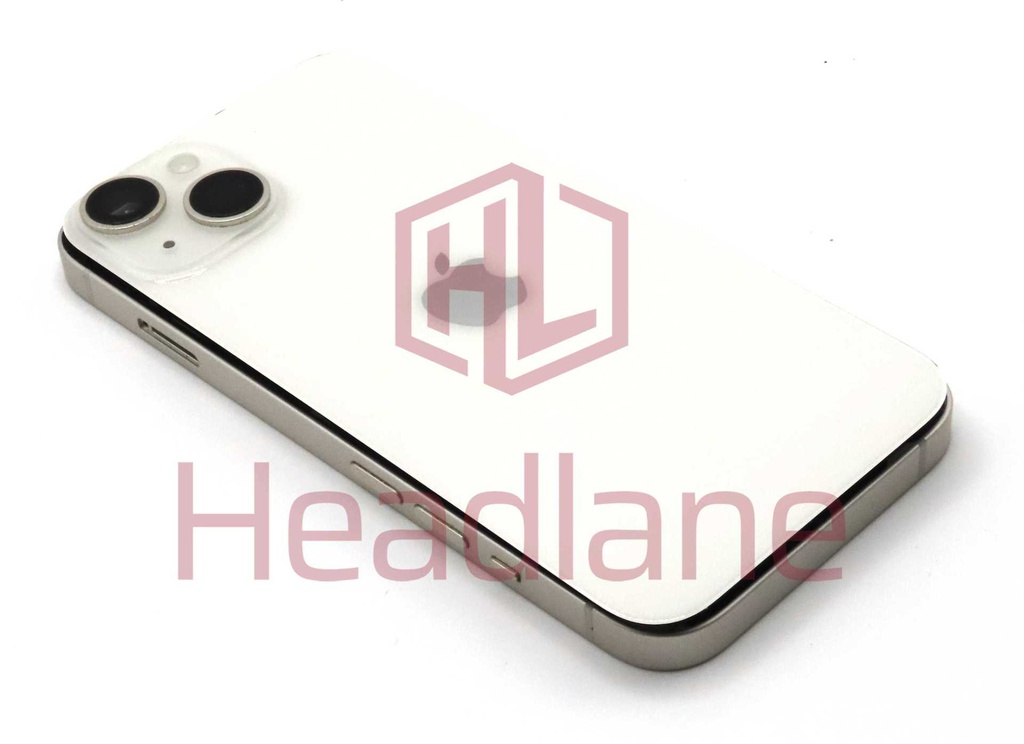 iPhone 14 Back / Battery Cover + Small Parts - Starlight (Pulled - Grade B)